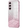 Phonesta Crystal Sparkle Silicone Back Cover hoesje voor Samsung Galaxy S25 FE - Roze