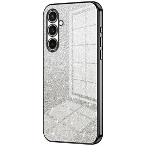 Phonesta Crystal Sparkle Silicone Back Cover hoesje voor Samsung Galaxy S25 FE - Zwart
