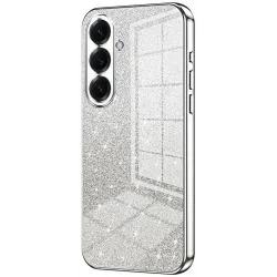 Phonesta Crystal Sparkle Silicone Back Cover hoesje voor Samsung Galaxy S26 Plus - Zilver