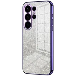 Phonesta Crystal Sparkle Silicone Back Cover hoesje voor Samsung Galaxy S26 Ultra - Paars