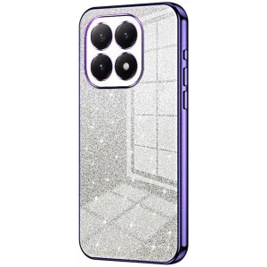 Phonesta Crystal Sparkle Silicone Back Cover hoesje voor Xiaomi 15T - Paars