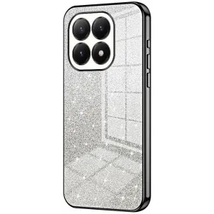 Phonesta Crystal Sparkle Silicone Back Cover hoesje voor Xiaomi 15T - Zwart