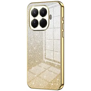 Phonesta Crystal Sparkle Silicone Back Cover hoesje voor Xiaomi 15T Pro - Goud