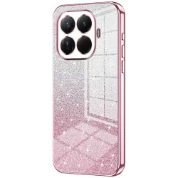 Phonesta Crystal Sparkle Silicone Back Cover hoesje voor Xiaomi 15T Pro - Roze