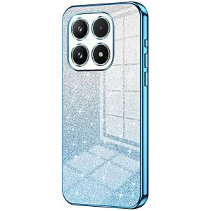 Phonesta Crystal Sparkle Silicone Back Cover hoesje voor Xiaomi 17 - Blauw