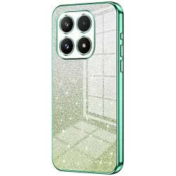 Phonesta Crystal Sparkle Silicone Back Cover hoesje voor Xiaomi 17 - Groen
