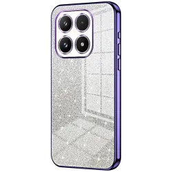 Phonesta Crystal Sparkle Silicone Back Cover hoesje voor Xiaomi 17 - Paars