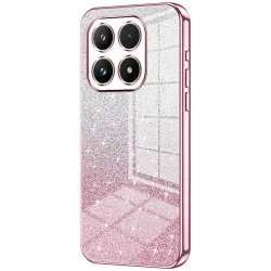 Phonesta Crystal Sparkle Silicone Back Cover hoesje voor Xiaomi 17 - Roze
