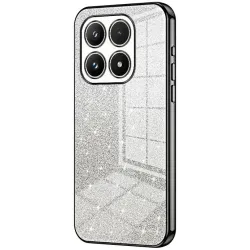 Phonesta Crystal Sparkle Silicone Back Cover hoesje voor Xiaomi 17 - Zwart