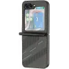 Phonesta Embossed Lines Back Cover hoesje voor Samsung Galaxy Z Flip 7 FE / Z Flip 6 - Zwart