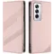 Phonesta Embossed Lines Book Wallet Case hoesje voor Oppo Reno12 - Roze