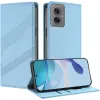 Phonesta Embossed Lines Book Wallet Case hoesje voor Motorola Moto G55 - Lichtblauw 2