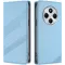 Phonesta Embossed Lines Book Wallet Case hoesje voor Xiaomi Redmi 14C / Xiaomi Poco C75 - Lichtblauw