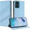 Phonesta Embossed Lines Book Wallet Case hoesje voor Motorola Moto G04 / G04s / G24 / G24 Power / E14 - Lichtblauw 2