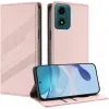 Phonesta Embossed Lines Book Wallet Case hoesje voor Motorola Moto G04 / G04s / G24 / G24 Power / E14 - Roze 2