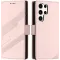 Phonesta Embossed Lines Book Wallet Case hoesje voor Samsung Galaxy S25 Ultra - Roze