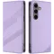 Phonesta Embossed Lines Book Wallet Case hoesje voor Samsung Galaxy S25 Plus - Paars