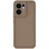 Phonesta Grooved Silicone Back Cover hoesje voor Oppo Reno13 F 4G/5G / Reno13 FS 5G - Bruin