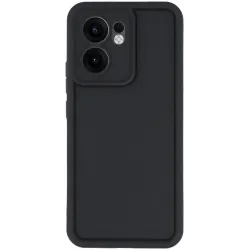 Phonesta Grooved Silicone Back Cover hoesje voor Oppo Reno13 F 4G/5G / Reno13 FS 5G - Zwart