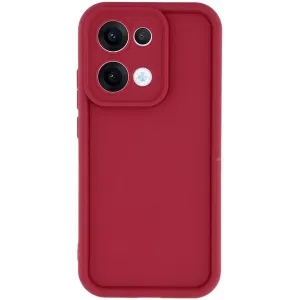 Phonesta Grooved Silicone Back Cover hoesje voor Oppo Reno13 - Rood