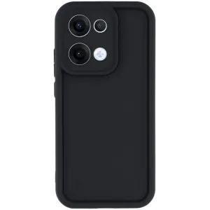 Phonesta Grooved Silicone Back Cover hoesje voor Oppo Reno13 - Zwart