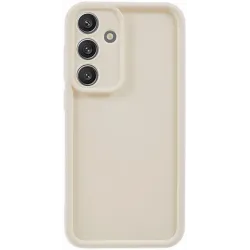 Phonesta Grooved Silicone Back Cover hoesje voor Samsung Galaxy S25 - Beige
