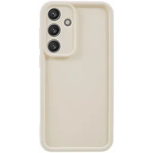 Phonesta Grooved Silicone Back Cover hoesje voor Samsung Galaxy S25 Plus - Beige