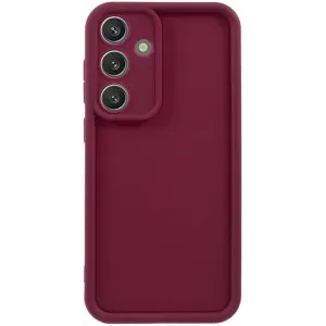 Phonesta Grooved Silicone Back Cover hoesje voor Samsung Galaxy S25 Plus - Rood