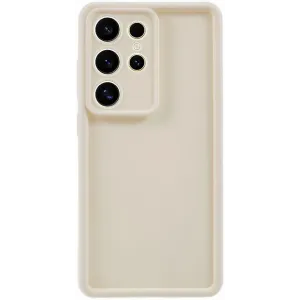 Phonesta Grooved Silicone Back Cover hoesje voor Samsung Galaxy S25 Ultra - Beige