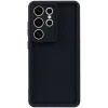 Phonesta Grooved Silicone Back Cover hoesje voor Samsung Galaxy S25 Ultra - Zwart