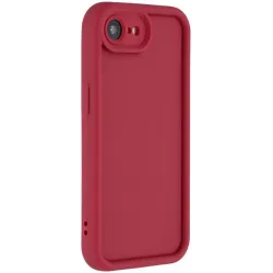 Phonesta Grooved Silicone Back Cover hoesje voor Apple iPhone 17e/16e - Rood