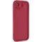 Phonesta Grooved Silicone Back Cover hoesje voor Apple iPhone 17e/16e - Rood