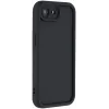 Phonesta Grooved Silicone Back Cover hoesje voor Apple iPhone 17e/16e - Zwart