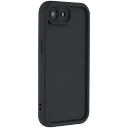 Phonesta Grooved Silicone Back Cover hoesje voor Apple iPhone 17e/16e - Zwart