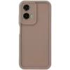 Phonesta Grooved Silicone Back Cover hoesje voor Motorola Moto G35 - Bruin