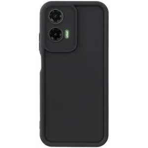 Phonesta Grooved Silicone Back Cover hoesje voor Motorola Moto G35 - Zwart