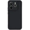 Phonesta Grooved Silicone Back Cover hoesje voor Xiaomi Redmi Note 14 4G - Zwart