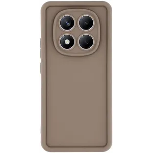 Phonesta Grooved Silicone Back Cover hoesje voor Xiaomi Redmi Note 14 Pro 4G - Bruin