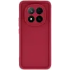 Phonesta Grooved Silicone Back Cover hoesje voor Xiaomi Redmi Note 14 Pro Plus - Rood