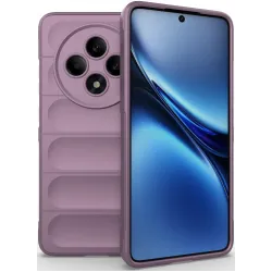 Phonesta GripShell Silicone Back Cover hoesje voor Oppo Reno12 F/Reno12 FS - Paars