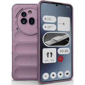 Phonesta GripShell Silicone Back Cover hoesje voor Nothing Phone (3a) Pro - Paars