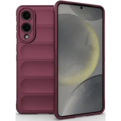 Phonesta GripShell Silicone Back Cover hoesje voor Samsung Galaxy S25 Edge - Bordeaux