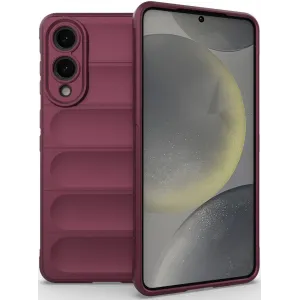 Phonesta GripShell Silicone Back Cover hoesje voor Samsung Galaxy S25 Edge - Bordeaux