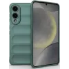 Phonesta GripShell Silicone Back Cover hoesje voor Samsung Galaxy S25 Edge - Donkergroen