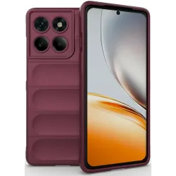 Phonesta GripShell Silicone Back Cover hoesje voor Motorola Edge 60 Pro - Bordeaux