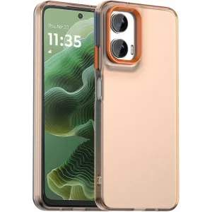 Phonesta HardFrost Back Cover hoesje voor Motorola Moto G35 - Mat Oranje