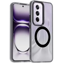 Phonesta HardFrost Back Cover hoesje met MagSafe voor Oppo Reno12 Pro - Mat Zwart