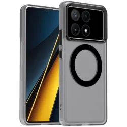 Phonesta HardFrost Back Cover hoesje met MagSafe voor Xiaomi Poco X6 Pro - Mat Zwart
