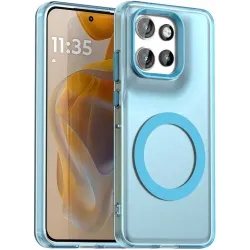 Phonesta HardFrost Back Cover hoesje met MagSafe voor Motorola Edge 60 Neo/Edge 50 Neo / ThinkPhone 25 - Mat Blauw