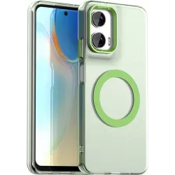 Phonesta HardFrost Back Cover hoesje met MagSafe voor Motorola Moto G35 - Mat Groen